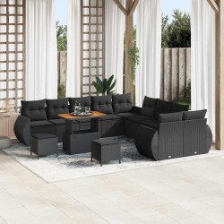 Sonata H Градински Софа Комплект 13 pcs Черно 90 x 55 x 71 cm - Canapele și bănci de grădină