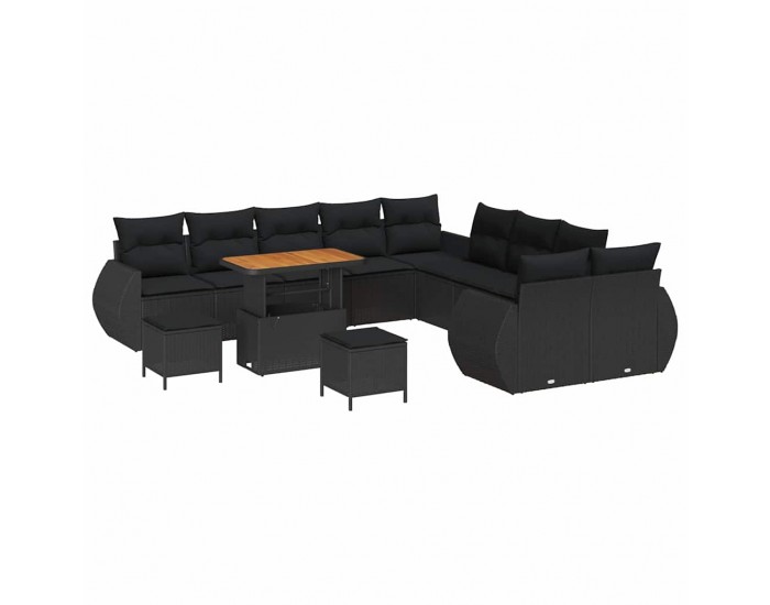 Sonata H Градински Софа Комплект 13 pcs Черно 90 x 55 x 71 cm