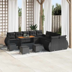 Sonata H Градински Софа Комплект 14 pcs Черно 110 x 55 x 71 см - Canapele și bănci de grădină