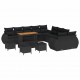 Sonata H Градински Софа Комплект 14 pcs Черно 110 x 55 x 71 см