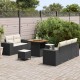 Sonata H Градински Софа Комплект 8 pcs Черно и кремаво 80 x 80 x 71 cm