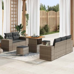 Sonata H Градински Софа Комплект с възглавница 8 pcs Сив 80 x 80 x 71 cm - Canapele și bănci de grădină