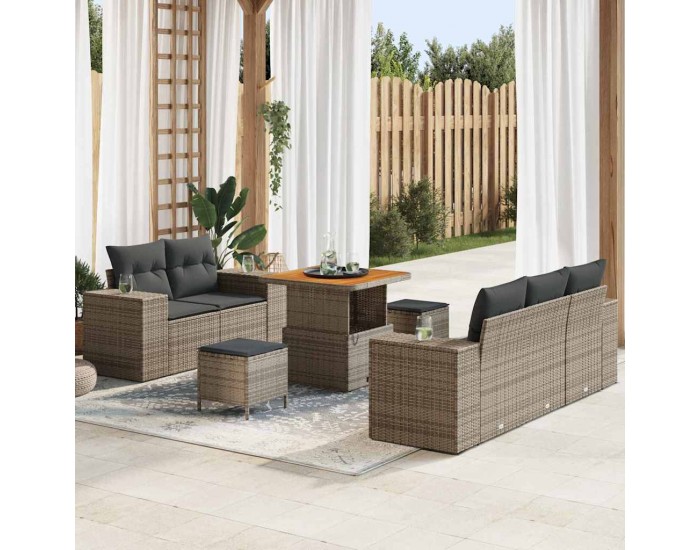 Sonata H Градински Софа Комплект с възглавница 8 pcs Сив 80 x 80 x 71 cm