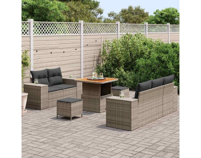Sonata H Градински Софа Комплект с възглавница 8 pcs Сив 80 x 80 x 71 cm