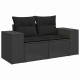 Sonata Set de canapele pentru grădină Negru Poli Rattan