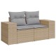 Sonata Set de canapele pentru grădină 9 buc. Beige și gri deschis