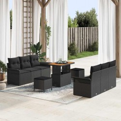 Sonata H Градински Софа Комплект 9 pcs Черно 90 x 55 x 71 cm - Canapele și bănci de grădină