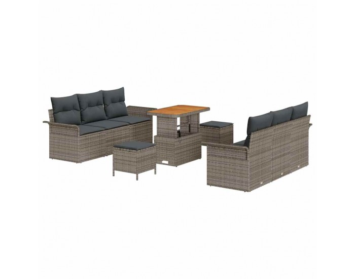 Sonata H Градински Софа Комплект с възглавница 9 pcs Сив 90 x 55 x 71 cm