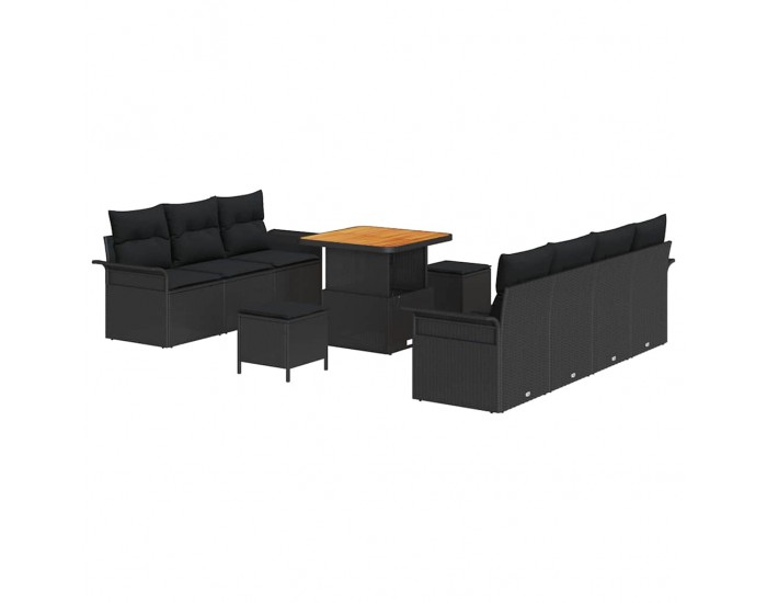 Sonata H Градински Софа Комплект 10 pcs Черно 80 x 80 x 71 cm