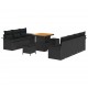Sonata H Градински Софа Комплект 10 pcs Черно 80 x 80 x 71 cm