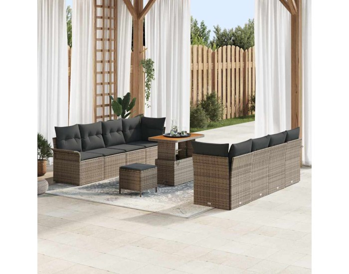 Sonata H Градински Софа Комплект 11 pcs Сив 90 x 55 x 71 cm