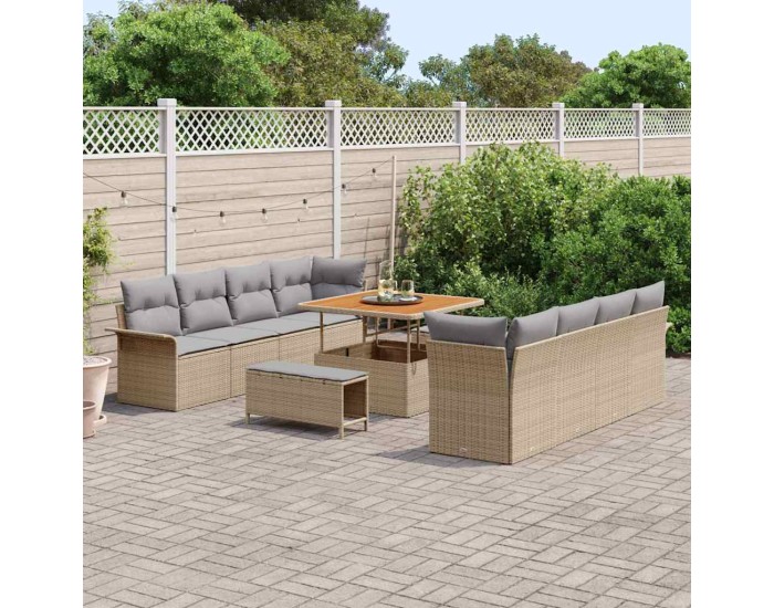 Sonata Set de canapele pentru grădină Beige și gri deschis