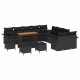 Sonata H Градински Софа Комплект 14 pcs Черно 110 x 55 x 71 см