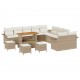 Sonata H Градински Софа Комплект 14 pcs Бежов и кремав 110 x 55 x 71 см