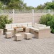 Sonata H Градински Софа Комплект 14 pcs Бежов и кремав 110 x 55 x 71 см