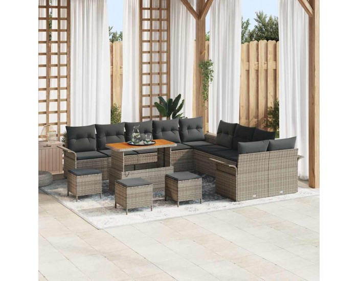 Sonata H Градински Софа Комплект 14 pcs Сив 110 x 55 x 71 см