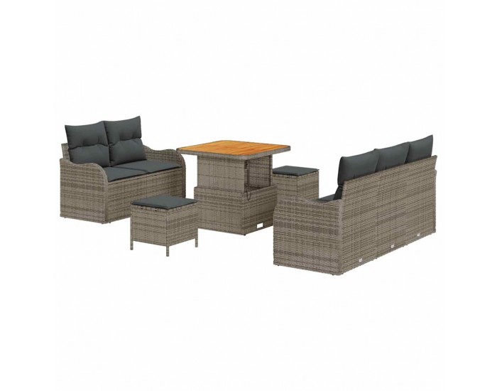 Sonata H Градински Софа Комплект с възглавница 8 pcs Сив 80 x 80 x 71 cm
