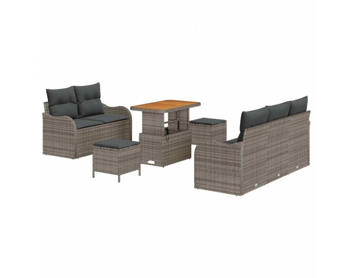 Sonata H Градински Софа Комплект с възглавница 8 pcs Сив 90 x 55 x 71 cm
