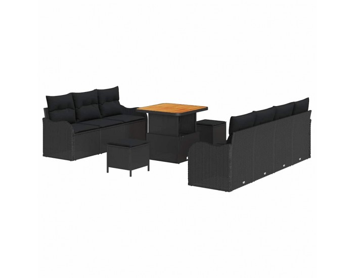 Sonata H Градински Софа Комплект 10 pcs Черно 80 x 80 x 71 cm