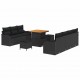 Sonata H Градински Софа Комплект 10 pcs Черно 80 x 80 x 71 cm