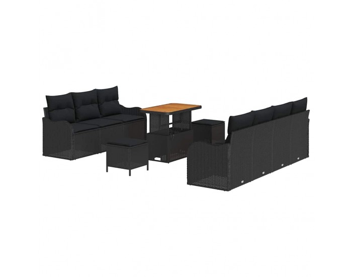Sonata H Градински Софа Комплект 10 pcs Черно 90 x 55 x 71 cm
