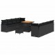 Sonata H Градински Софа Комплект 11 pcs Черно 80 x 80 x 71 cm