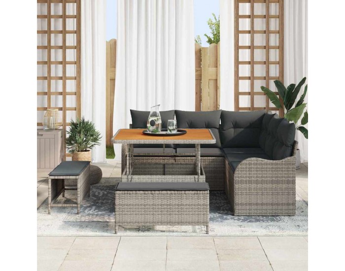 Sonata H Градински Софа Комплект 8 pcs Сив 100 x 100 x 71 cm
