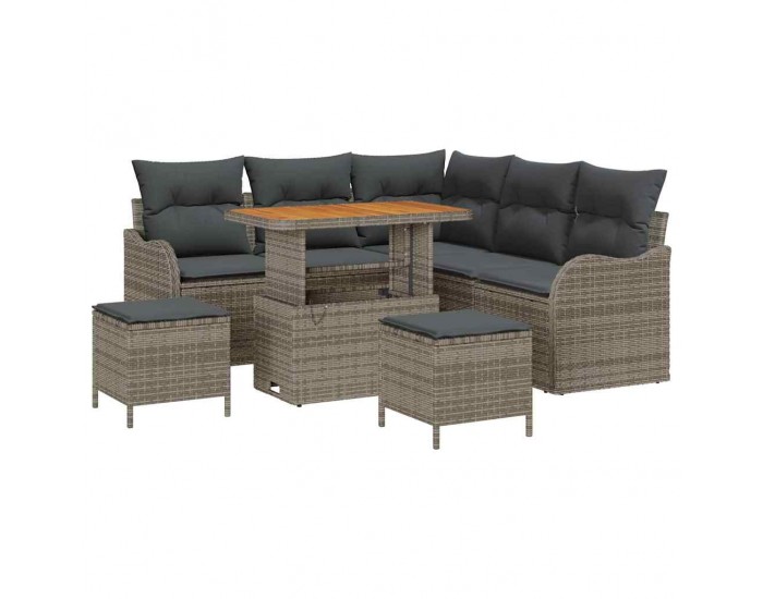 Sonata H Градински Софа Комплект с възглавница 8 pcs Сив 90 x 55 x 71 cm