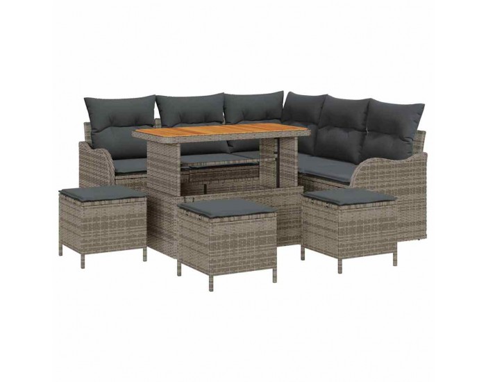 Sonata H Градински Софа Комплект 9 pcs Сив 110 x 55 x 71 см