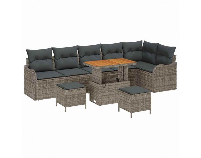 Sonata H Градински Софа Комплект с възглавница 9 pcs Сив 90 x 55 x 71 cm