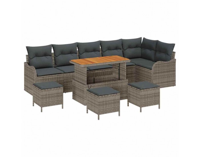Sonata H Градински Софа Комплект 10 pcs Сив 110 x 55 x 71 см