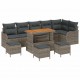 Sonata H Градински Софа Комплект 10 pcs Сив 110 x 55 x 71 см