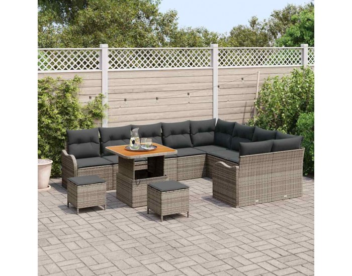 Sonata H Градински Софа Комплект 12 pcs Сив 80 x 80 x 71 cm