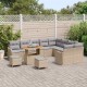 Sonata H Градински Софа Комплект с възглавница 12 pcs Бежов и Светло Сив