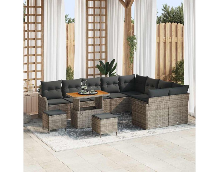 Sonata H Градински Софа Комплект 12 pcs Сив 90 x 55 x 71 cm