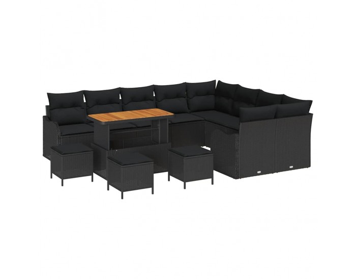 Sonata H Градински Софа Комплект 13 pcs Черно 110 x 55 x 71 см