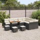 Sonata H Градински Софа Комплект 13 pcs Черен и кремав 110 x 55 x 71 см