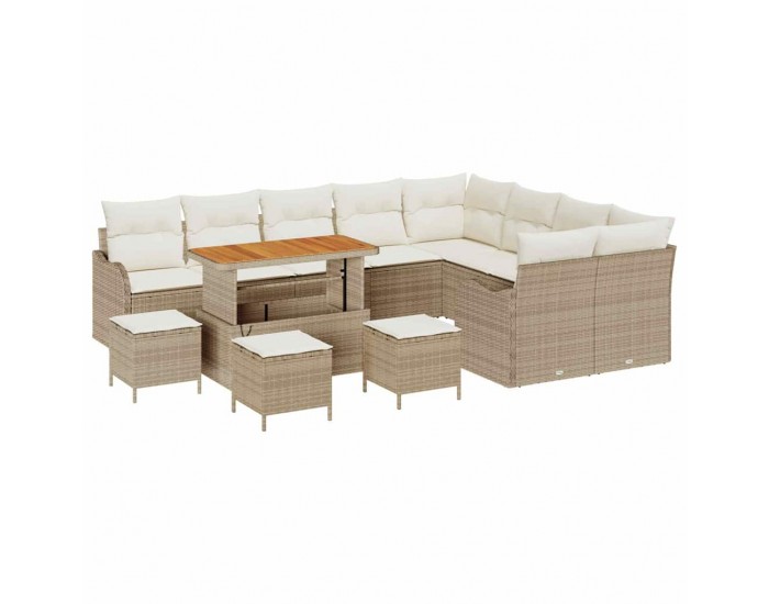 Sonata H Градински Софа Комплект 13 pcs Бежов и кремав 110 x 55 x 71 см