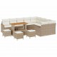 Sonata H Градински Софа Комплект 13 pcs Бежов и кремав 110 x 55 x 71 см