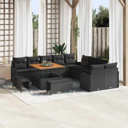 Sonata H Градински Софа Комплект 13 pcs Черно 100 x 100 x 71 cm - Canapele și bănci de grădină