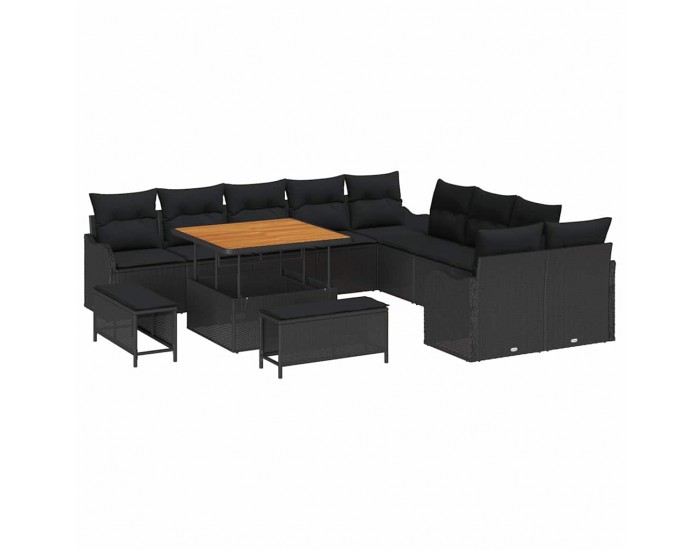 Sonata H Градински Софа Комплект 13 pcs Черно 100 x 100 x 71 cm