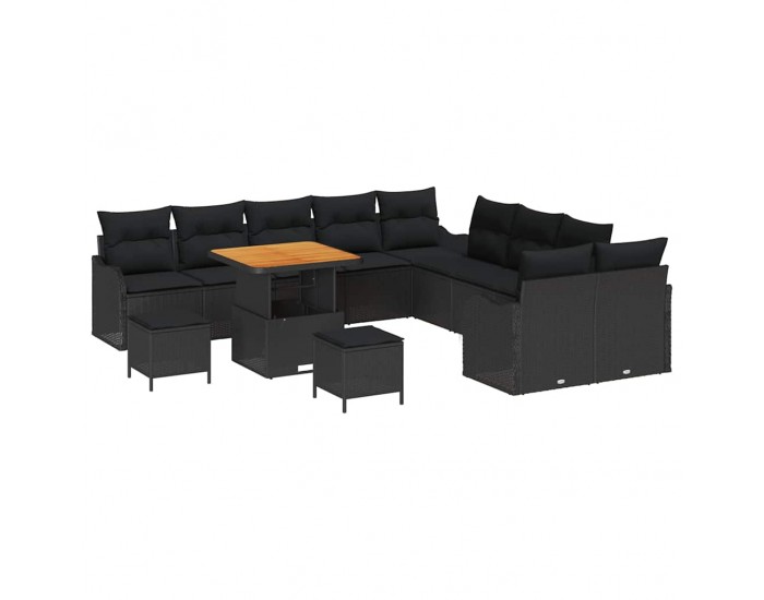 Sonata H Градински Софа Комплект 13 pcs Черно 80 x 80 x 71 cm
