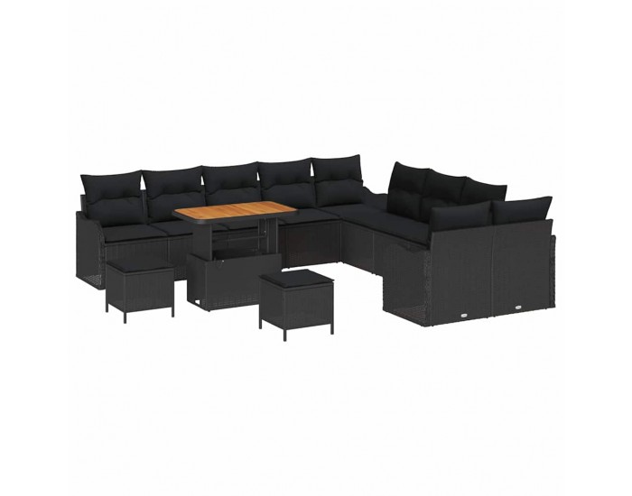 Sonata H Градински Софа Комплект 13 pcs Черно 90 x 55 x 71 cm