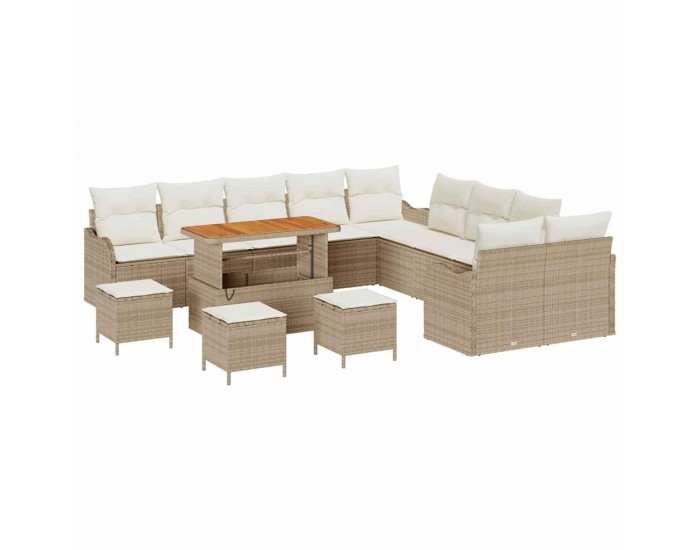 Sonata H Градински Софа Комплект 14 pcs Бежов и кремав 110 x 55 x 71 см