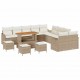 Sonata H Градински Софа Комплект 14 pcs Бежов и кремав 110 x 55 x 71 см