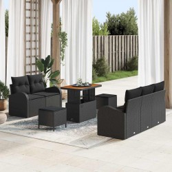 Sonata H Градински Софа Комплект 8 pcs Черно 90 x 55 x 71 cm - Canapele și bănci de grădină