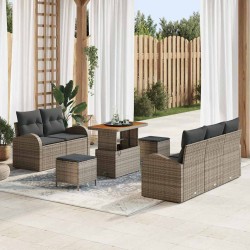 Sonata H Градински Софа Комплект с възглавница 8 pcs Сив 90 x 55 x 71 cm - Canapele și bănci de grădină