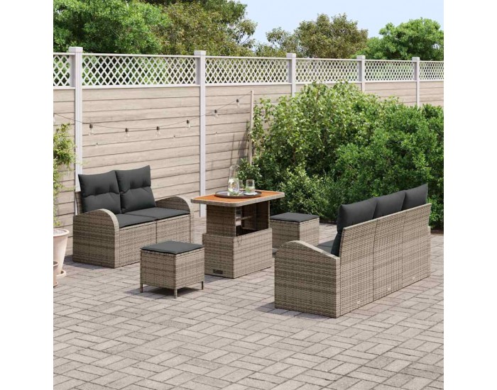 Sonata H Градински Софа Комплект с възглавница 8 pcs Сив 90 x 55 x 71 cm