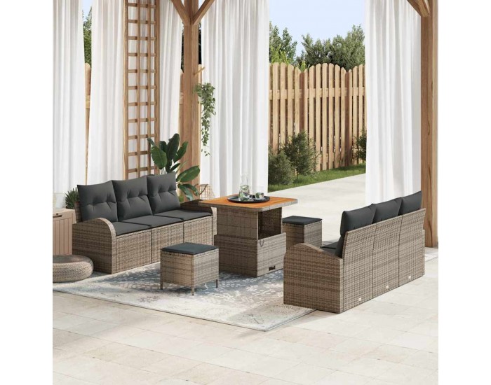 Sonata H Градински Софа Комплект с възглавница 9 pcs Сив 80 x 80 x 71 cm