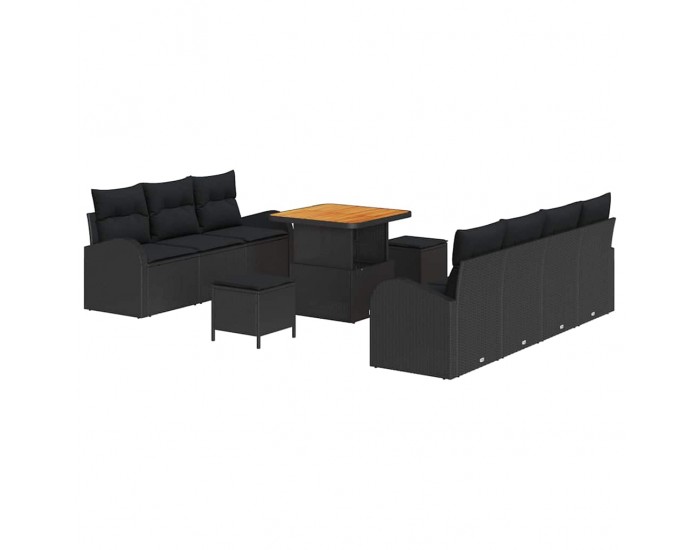 Sonata H Градински Софа Комплект 10 pcs Черно 80 x 80 x 71 cm